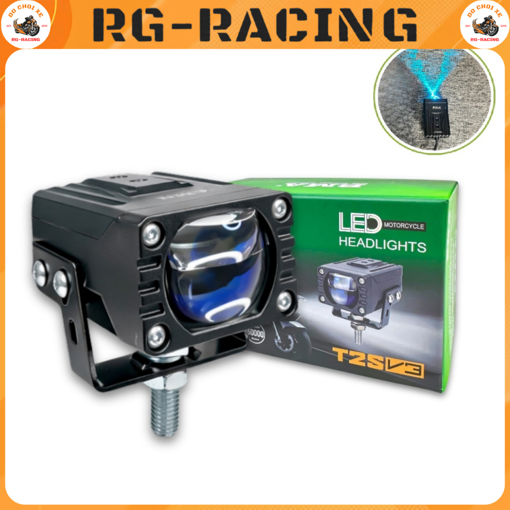 Đèn Trợ Sáng Bi Cầu Mini BMA T2S V3 Công Suất 35W - 50W Cho Ánh Sáng Như Bi Cầu Tích Hợp Mắt Quỷ