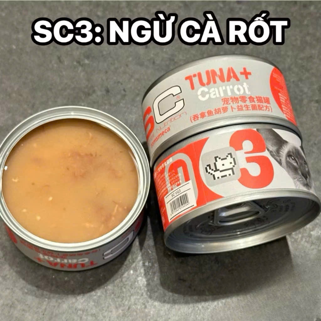 Pate SC Dạng Súp Thịt Và Dạng Mousse Cho Mèo, Dưỡng Lông, Tốt Cho Tiêu Hoá