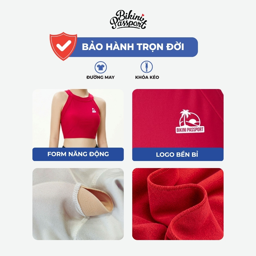 Áo bơi kín nữ yếm croptop nữ tính tôn dáng đi nghỉ dưỡng - Bikini Passport - BSV394_RD | BigBuy360 - bigbuy360.vn