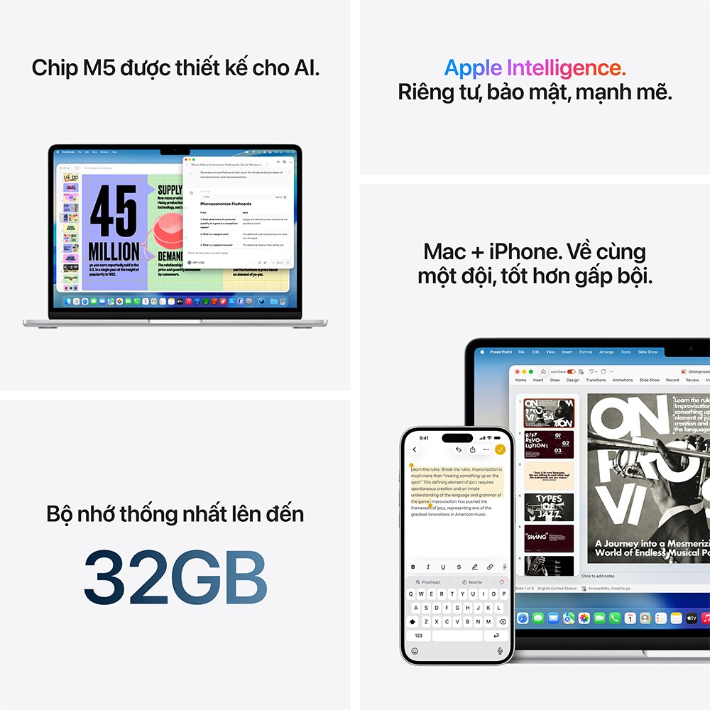 Máy tính xách tay Apple MacBook Air M5 13.6 inch 2026 (10CPU | 8GPU | 16GB RAM | 512GB SSD) | BigBuy360 - bigbuy360.vn