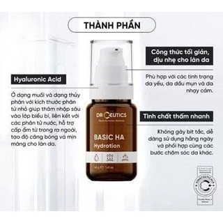 Drceutics - Tinh Chất Cấp Ẩm Cho Da Dầu Mụn (Basic HA Hydration) - 40g