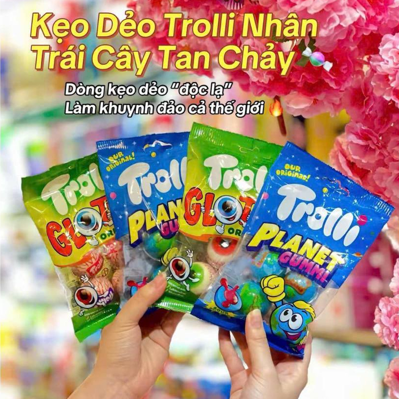 1 Viên 🤩 Kẹo Dẻo Trolli Đức Mắt - Phiên Bản Halloween 😂 Bánh Kẹo Halloween Cho Bé - Túi Kẹo Hallowee