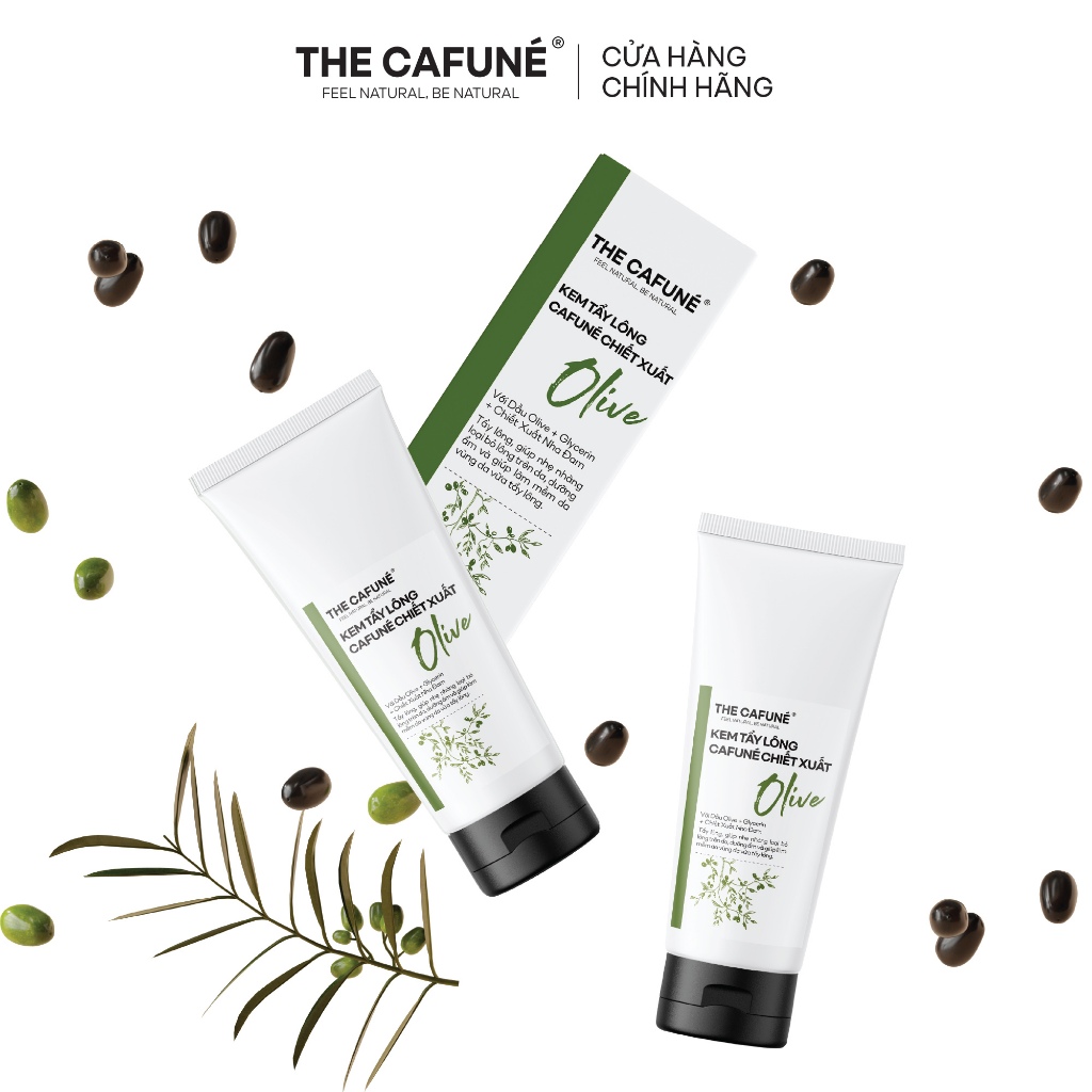 [Mua 2 Giảm 28%] Combo 2 Tuýp Kem Tẩy Lông The Cafuné Chiết Xuất Olive 100G, Giúp Tẩy Sạch Lông Dịu 