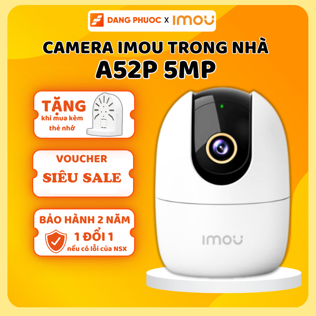 Camera IMOU Trong Nhà A52P 5MP 3K/ A32EP 3MP 2K/ C32EP 3MP Xoay 360 độ, Đàm thoại 2 chiều, Cảnh báo