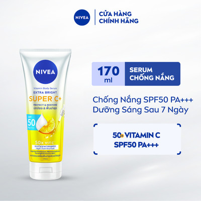 Serum Dưỡng Thể & Chống Nắng NIVEA Vitamin Super C+ SPF50 PA+++ 170ml / Kem Chống Nắng Body - 99193
