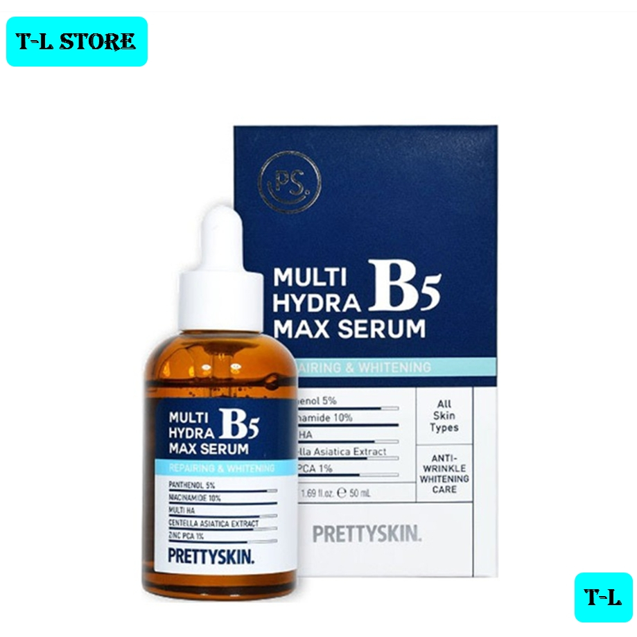 [VAT+TEM PHỤ] Prettyskin Multi Hydra B5 Max Serum-Serum B5 phục hồi dưỡng trắng Hàn Quốc Prettyskin