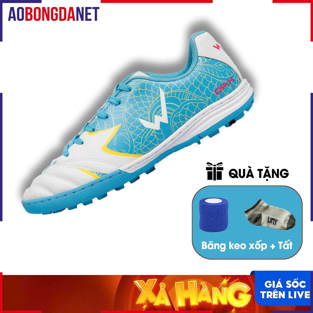 Giày Đá Bóng Wika DragonX Chính Hãng, Giày Đá Banh DRX Hoàng Đức, Thiết Kế Ôm Chân Họa Tiết Nổi Bật