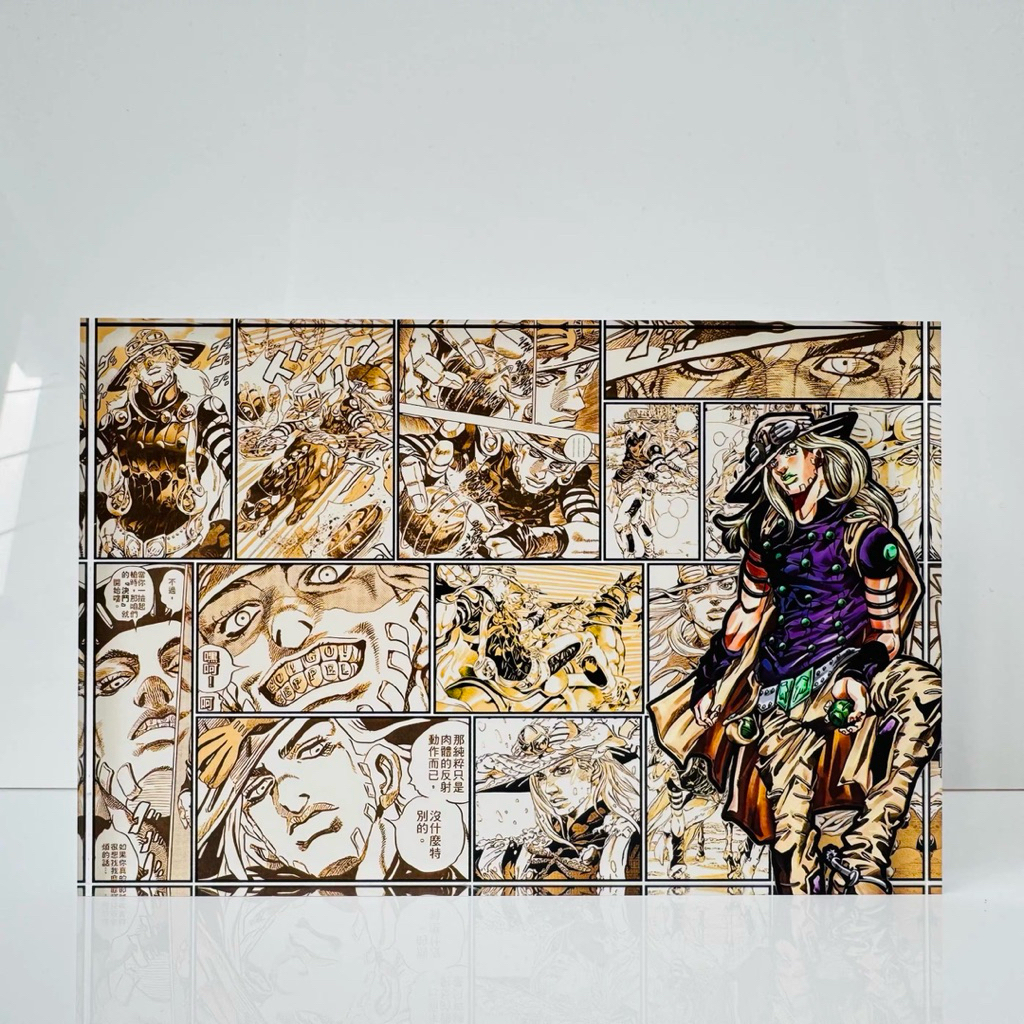 Gạch acrylic 10x15 dày 2cm JoJo's Bizarre Adventure Steel Ball Run Gyro Zeppeli