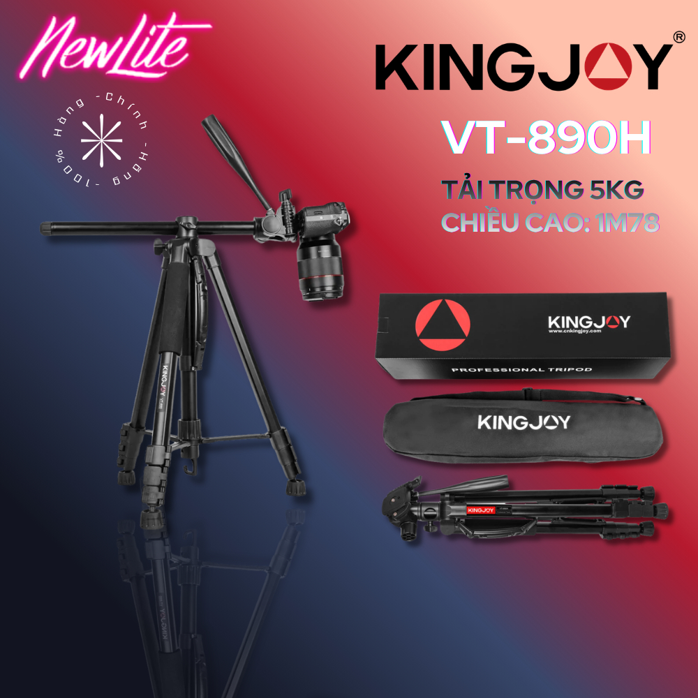 KINGJOY VT-890H - Chân Tripod Dành Cho Máy Ảnh/Điện Thoại Di Động | Hàng Chính Hãng