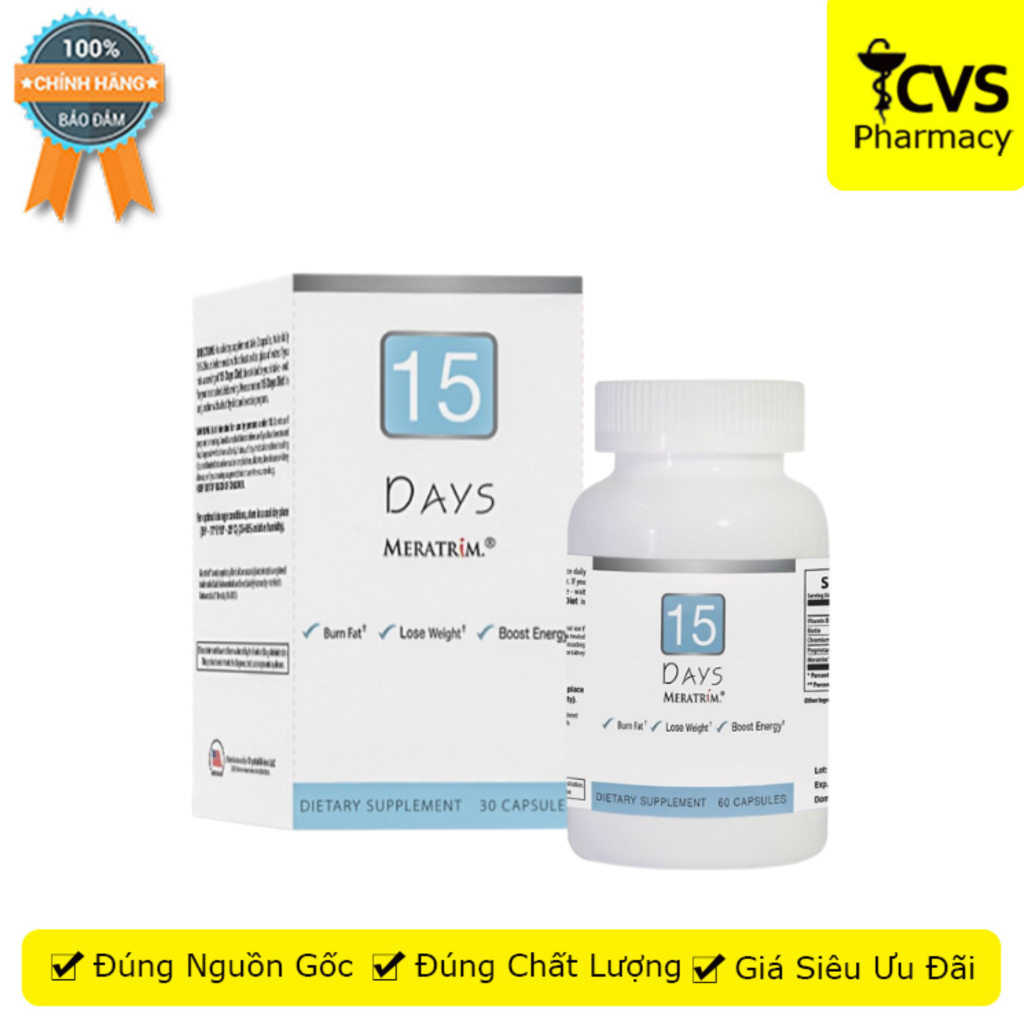 15 Days Meratrim - Hỗ trợ cải thiện cân nặng - Hộp 60 viên - CVS Pharmacy