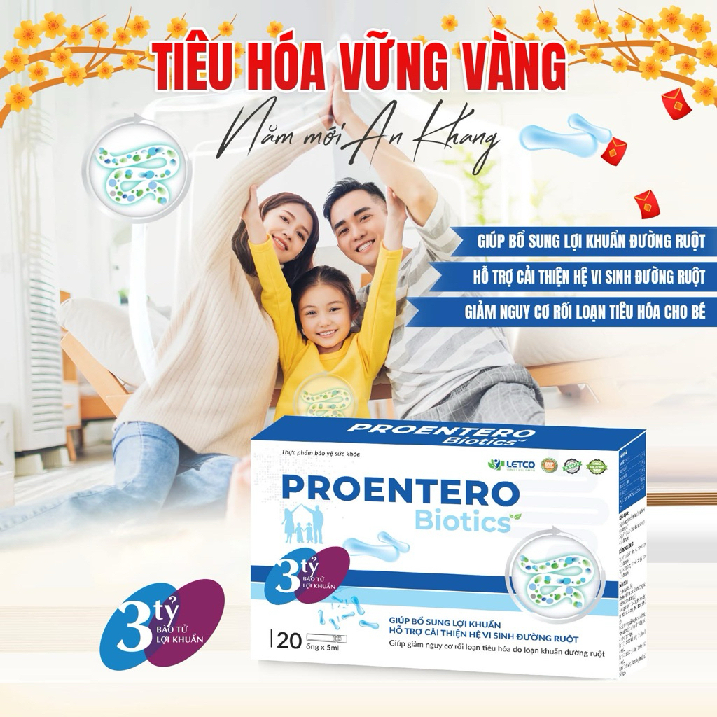 MEN VI SINH PRO ENTERO BIOTICS - BỔ SUNG 3 TỶ LỢI KHUẨN CHO CẢ GIA ĐÌNH