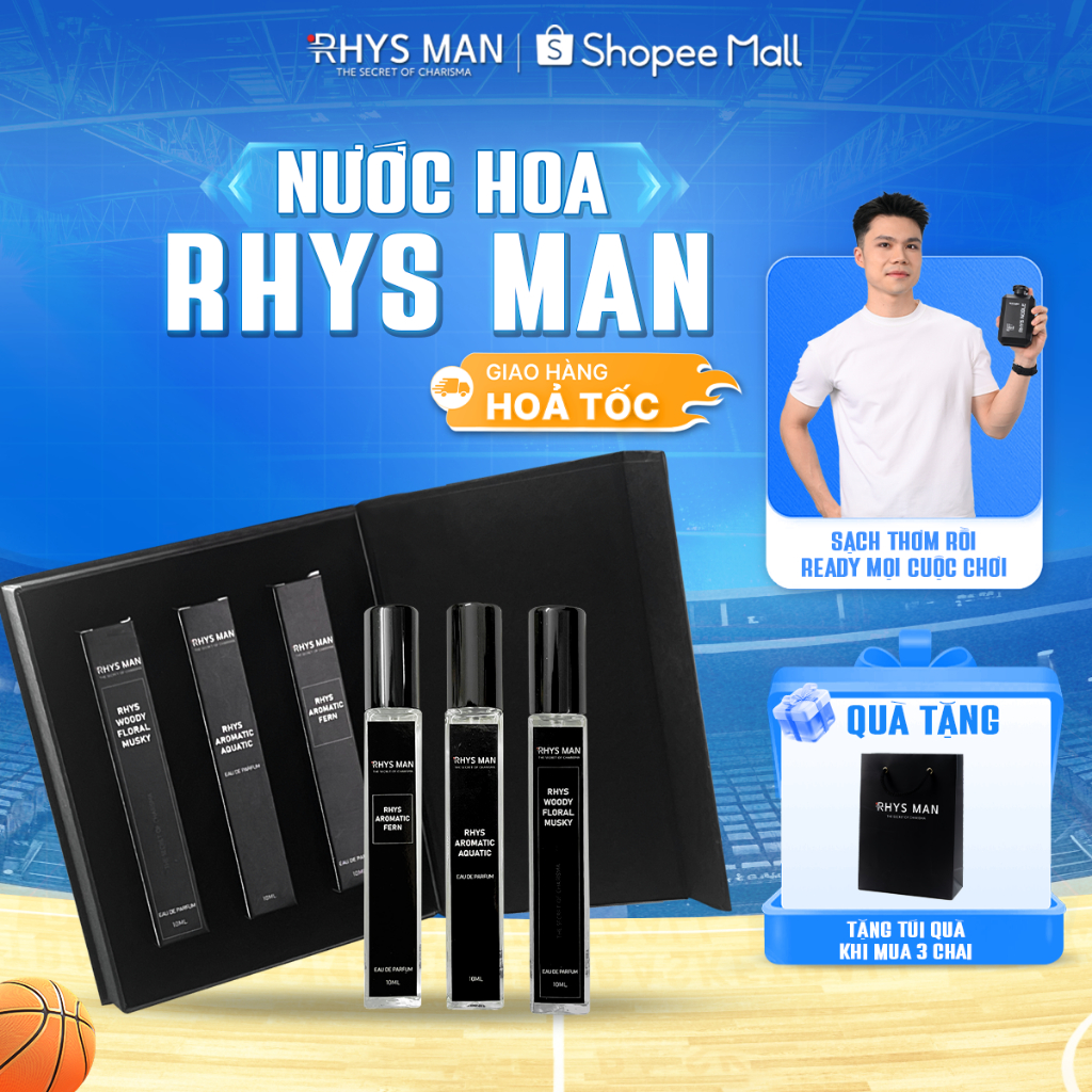 Nước hoa nam RHYS MAN lịch lãm, đẳng cấp, lưu hương tới 12h 10ml/chai