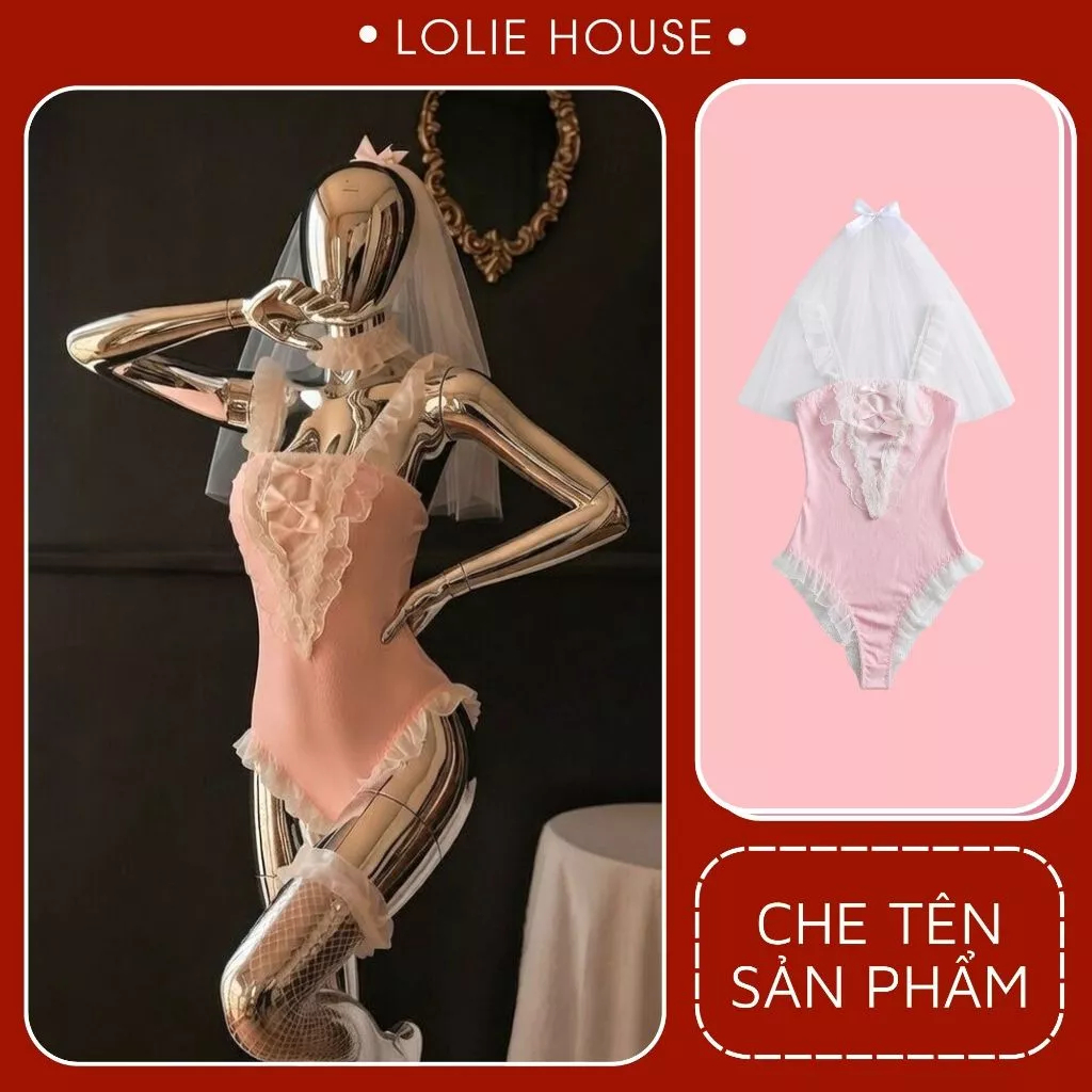 [Peinn] Cosplay cô dâu kiểu bodysuit có kèm voan cô dâu LOLIE HOUSE - X1