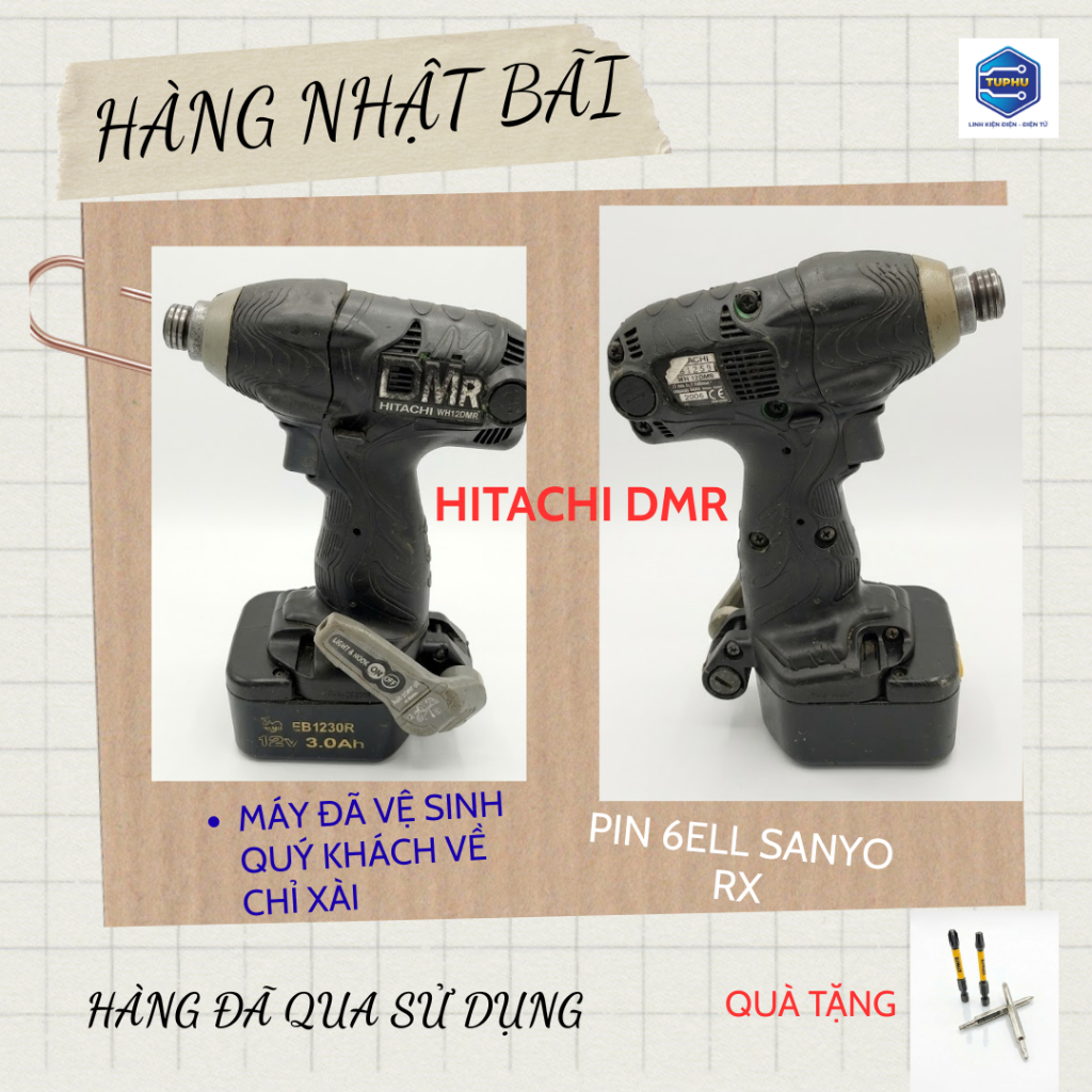 khoan vít hitachi WH12DMR 12V ,2600 vòng/phút