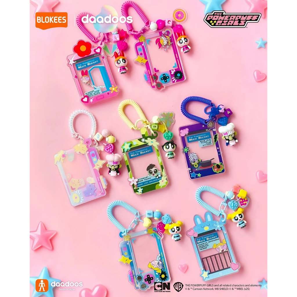 [Có sẵn] Đồ chơi Powerpuff Girls - The Powerpuff Girls KeyChains - ART Series 01 (Móc khóa chính hãn