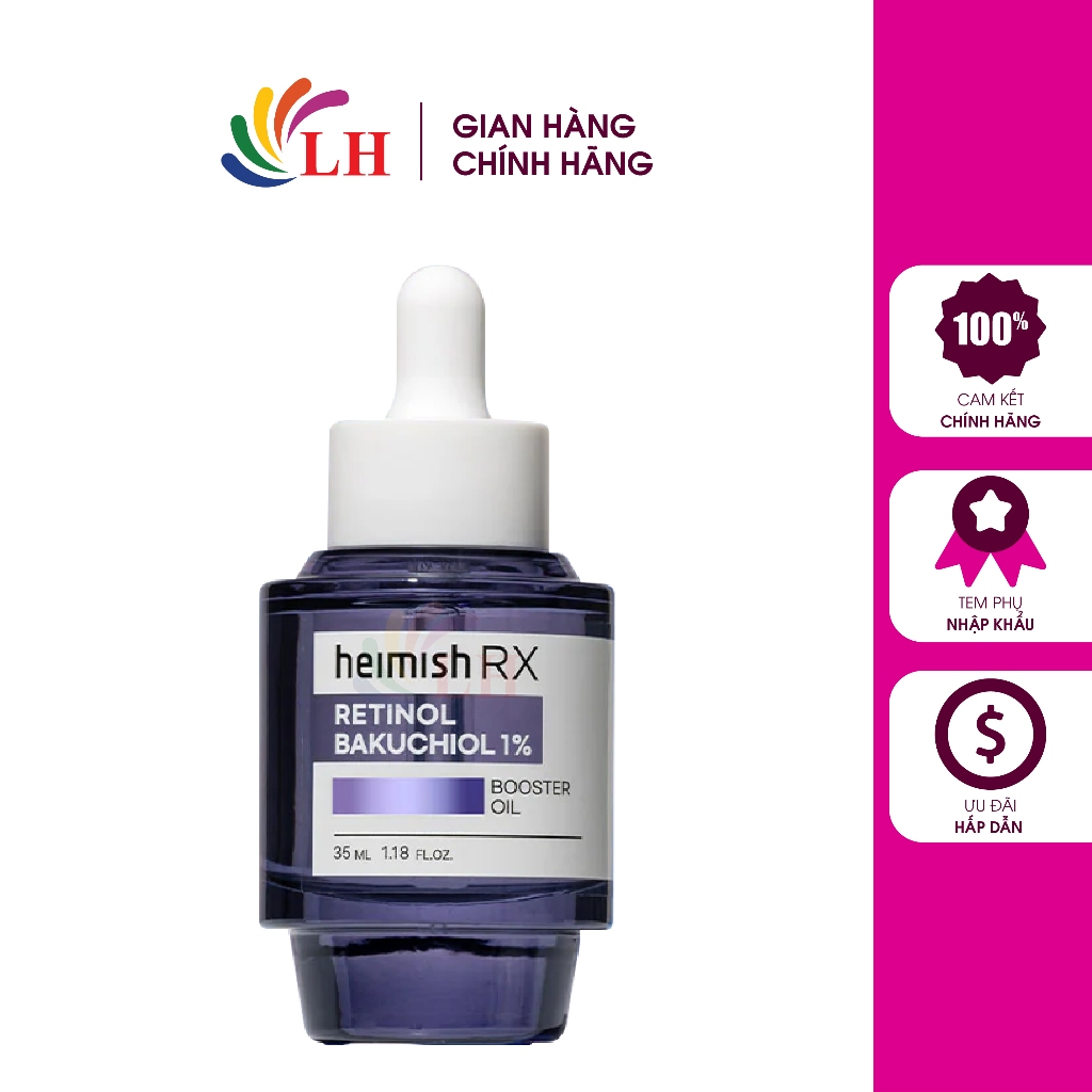 Dầu dưỡng trẻ hóa da Heimish RX Retinol + Bakuchiol 1% Booster Oil (35ml)