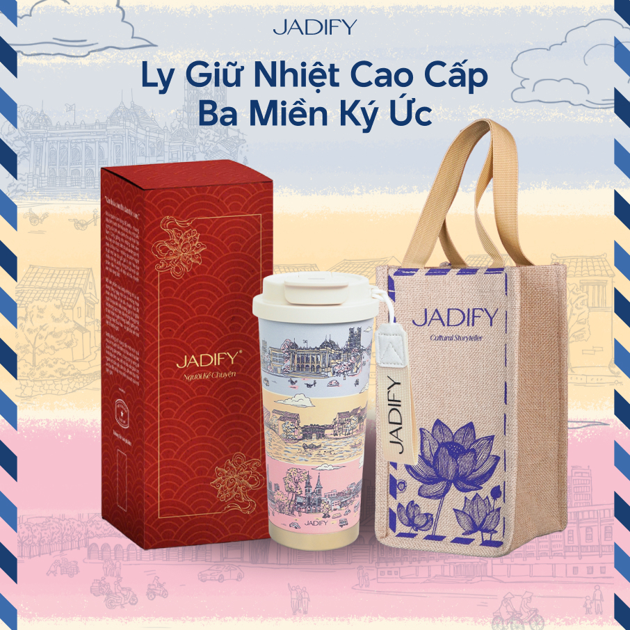 Ly Giữ Nhiệt Cao Cấp "Ba Miền Ký Ức" - Arty Cup "Echoes Of Vietnam" - 520ml - Jadify