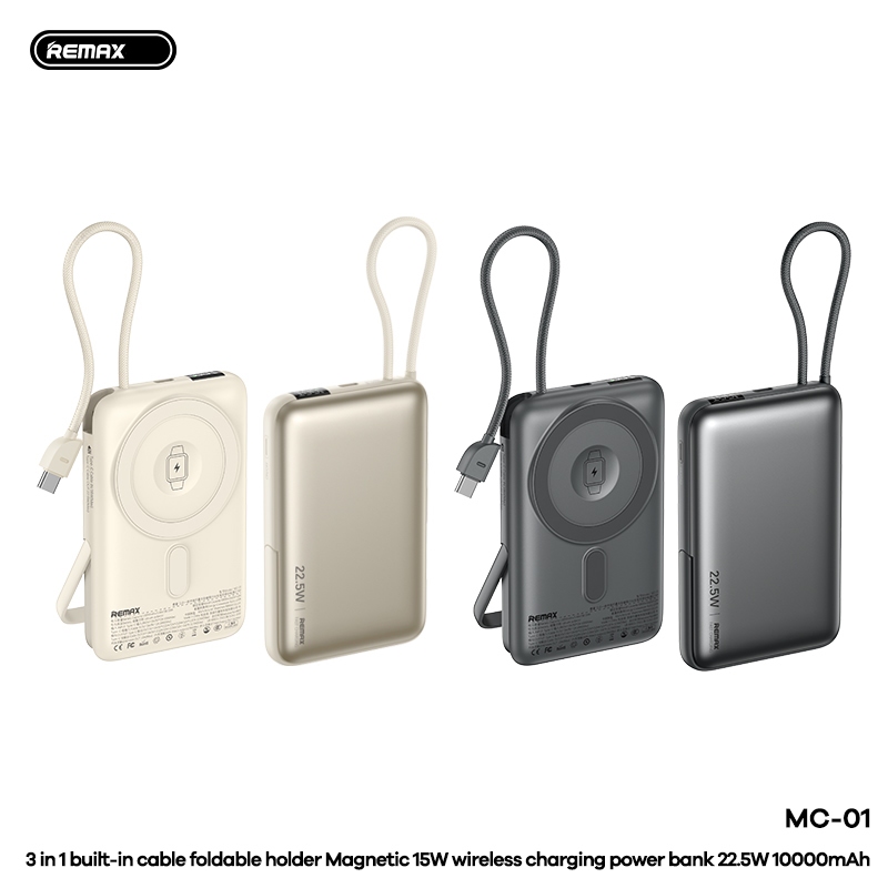 Pin dự phòng sạc không dây 22.5W Remax MC-01 10.000mah. magnetic và CX09 10.0000mah