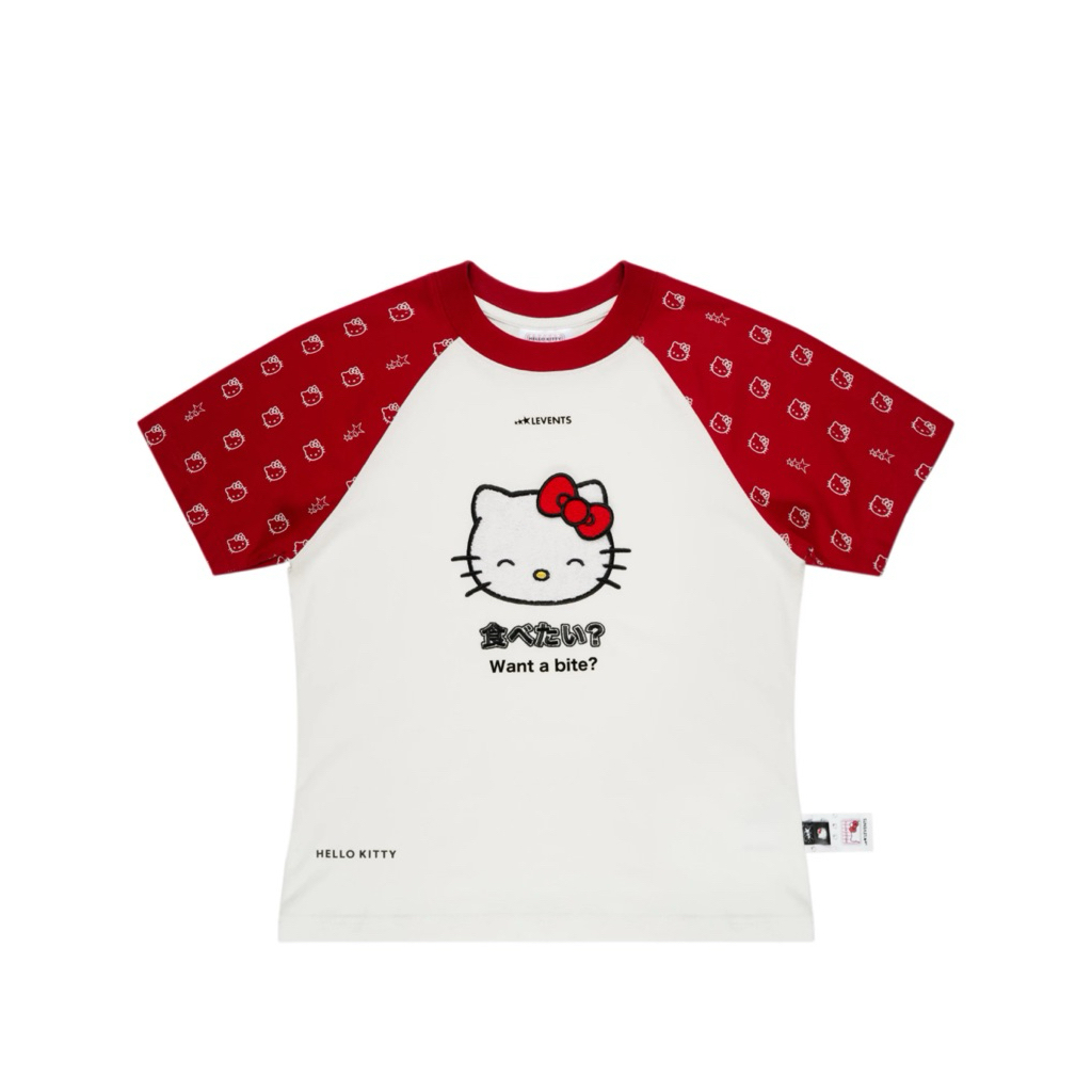 Levents® x Hello Kitty | Joy Icon Lightweight Raglan Regular Tee/ Red