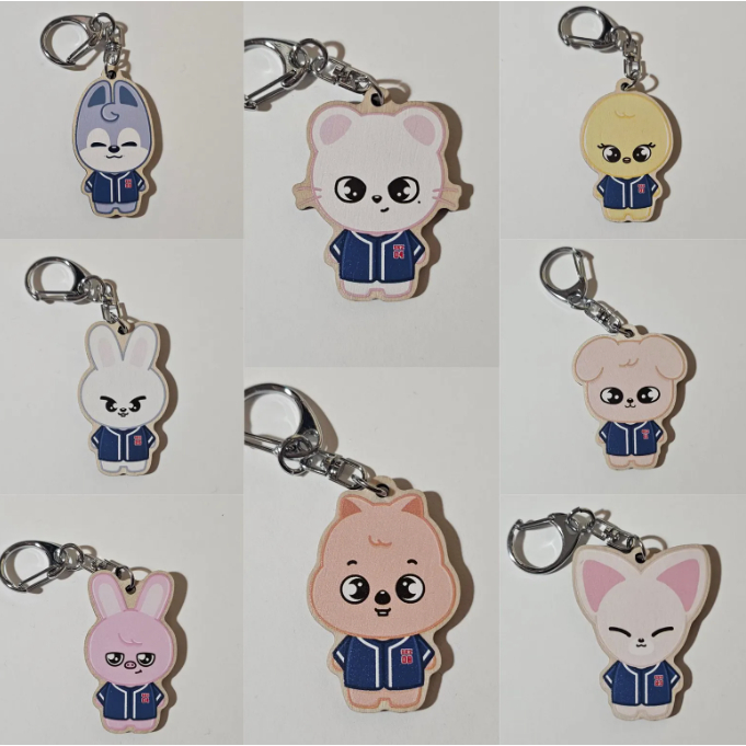 Stray Kids Baseball Wooden Keychain | Skzoo | KPop | MaubieMade 5 out of 5 stars