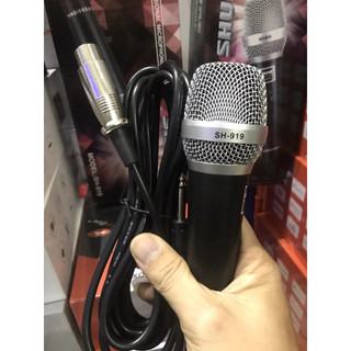 Mic Có Dây SHUR 919 dây dài 5m,lọc nhiễu tốt,hát nhẹ nhàng,karaoke gia đình