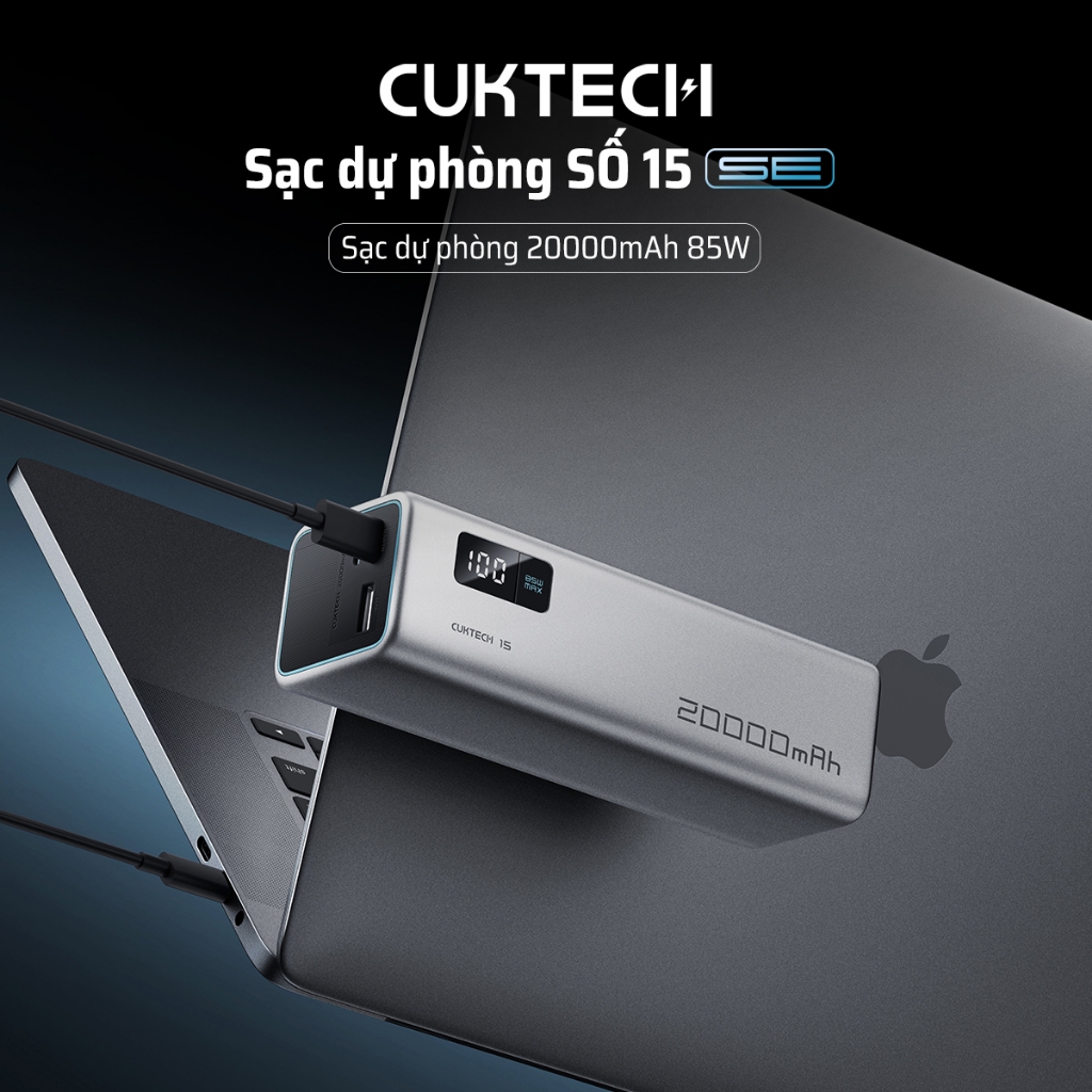 【Được chứng nhận CCC】CUKTECH Sạc Nhanh 85W 20000mAh – Hỗ Trợ Xiaomi 67W Laptop 65W Samsung 45W iP 16/15/14 | BigBuy360 - bigbuy360.vn