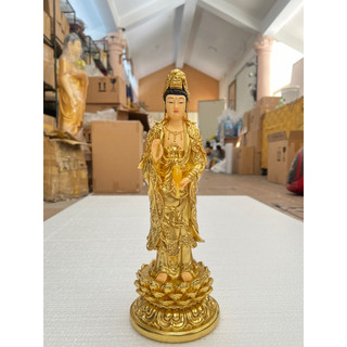 Hoả Tốc - Tượng Phật Quan âm đứng 38cm đủ màu lựa chọn
