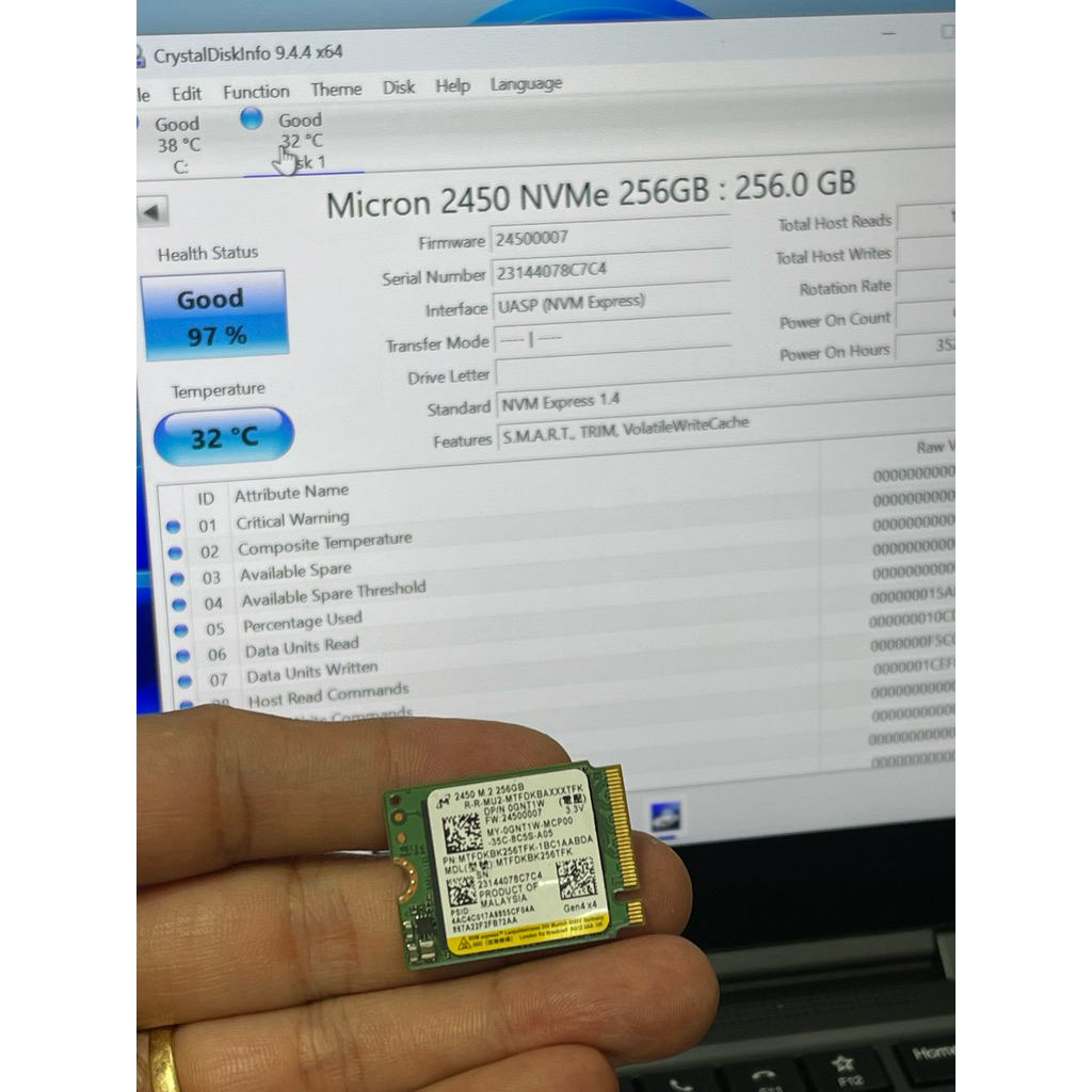 SSD 128GB, 256GB, 512GB M2 2230, 2280, hàng chất lượng tháo máy
