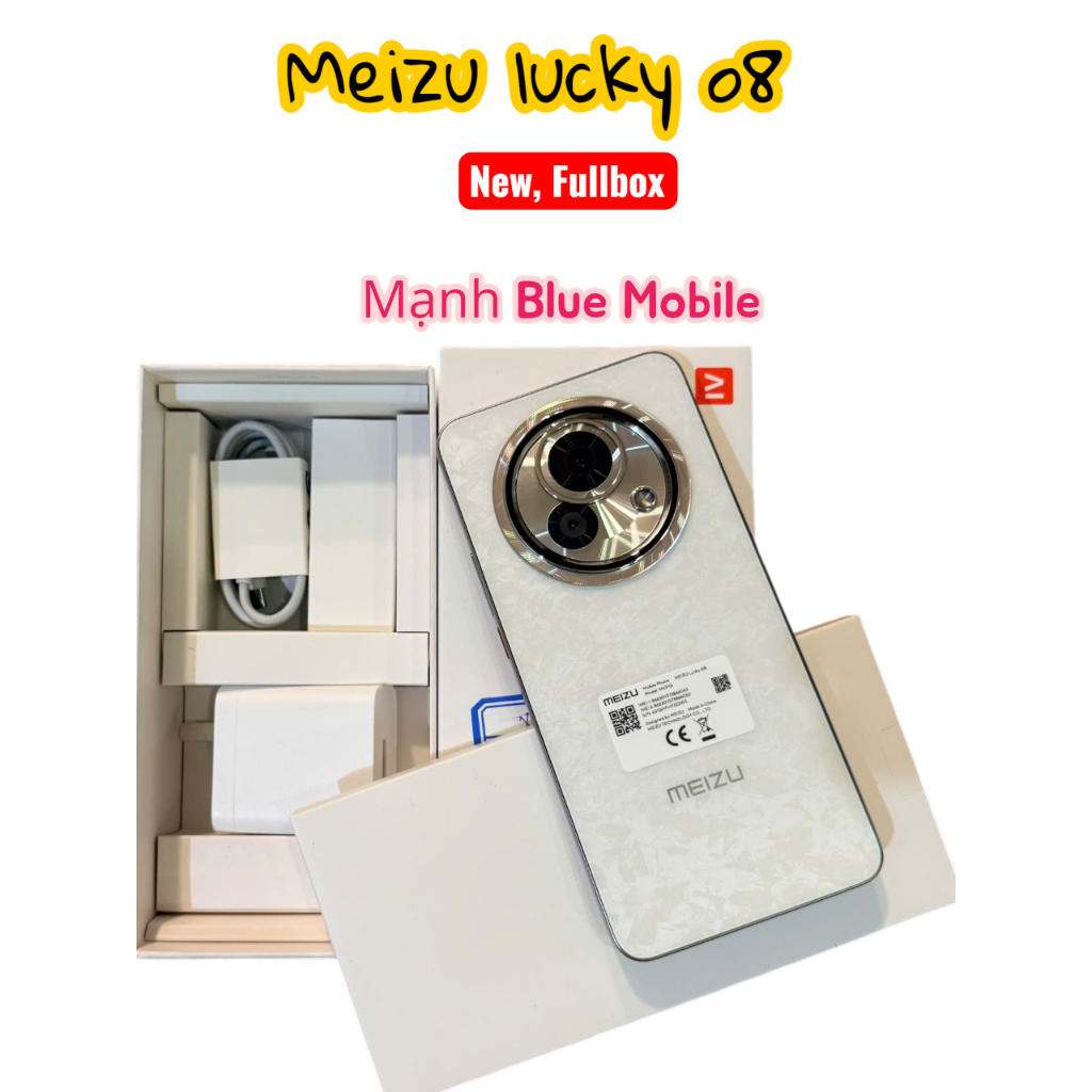 Điện thoại Meizu Lucky 08 Fullbox NEW rom QT RAM 12/256GB chip Snapdragon 7s Gen 2