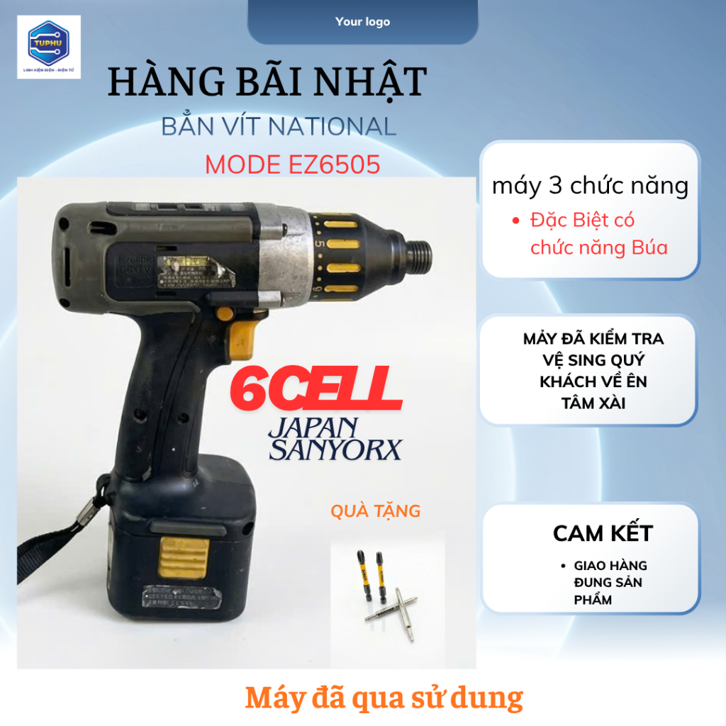 khoan vít NATIONAL EZ6505 máy 3 chức năng có chức năng BÚA