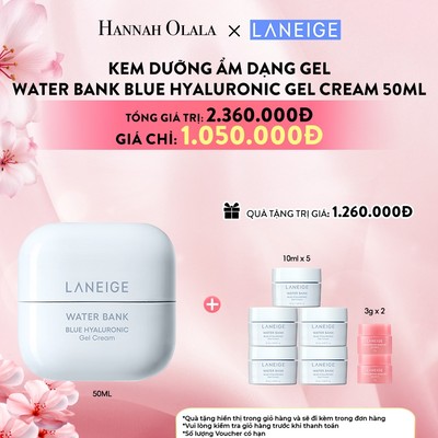 [KOL] Kem Dưỡng Ẩm Dạng Gel Laneige Water Bank Blue Hyaluronic Gel Cream 50ml (Da Dầu và Da Hỗn Hợp)