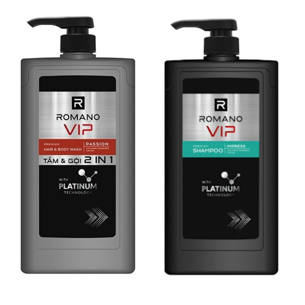 Tắm gội/Dầu gội Romano Vip 650g