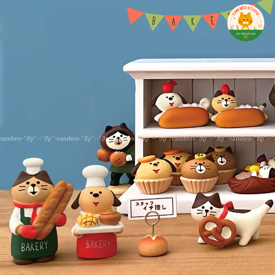 Mô hình mèo Zakka Tiệm Bánh Mini “Happy Bakery”