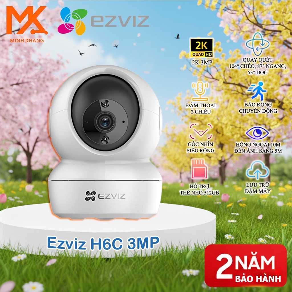 Camera Ezviz CS-H6C – 3MP Pro / 5MP Pro /  8MP Pro Bản Chuẩn – xoay 360°, hình ảnh sắc nét