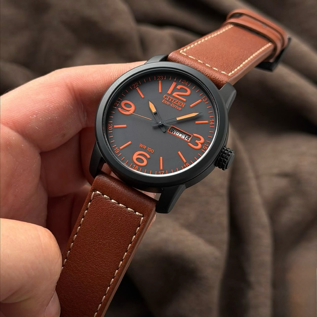 Đồng hồ nam dây da Citizen Eco Drive BM8475-26E