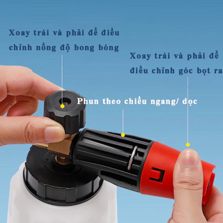 Bình Chứa Tạo Bọt Tuyết Đầu Phun Đỏ
