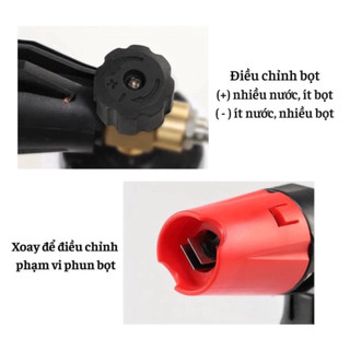 Bình Chứa Tạo Bọt Tuyết Đầu Phun Đỏ