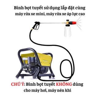 Bình Chứa Tạo Bọt Tuyết Đầu Phun Đỏ
