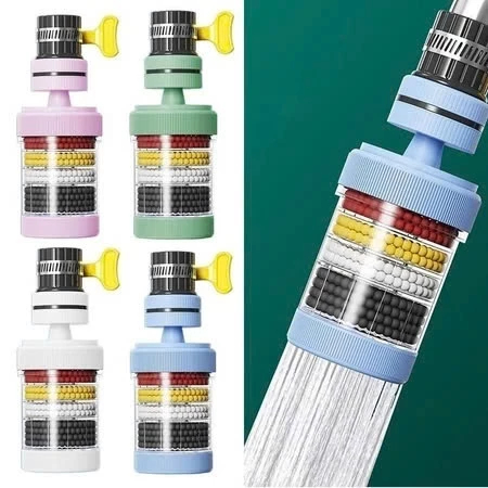 Đầu Lọc Nước 6 Tầng Lọc Cặn Bẩn Đầu Vòi Nước 6 Lớp Lọc- Vòi Lọc Nước Xoay 360 Độ