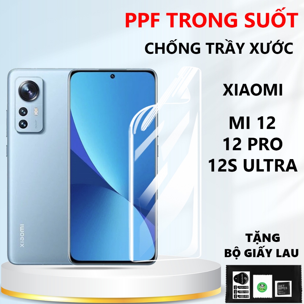 Miếng dán PPF màn hình Xiaomi 12 /12X /12S /12 Pro /12S ULTRA full màn,chống trầy xước-Panda