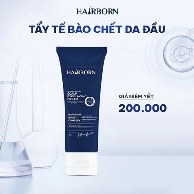 Tẩy tế bào chết da đầu TBC muối thương hiệu HAIRBORN, Làm sạch – Thoáng da đầu – Hỗ trợ tóc khỏe
