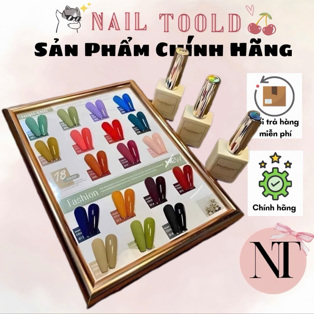 set sơn gel 18 màu FASHION kèm bảng