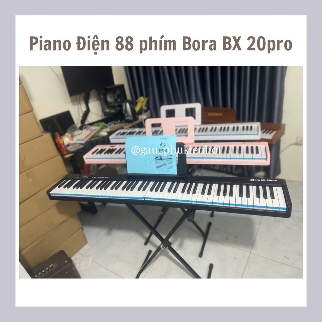 Đàn Piano Điện Bora BX 20Pro - Piano điện gấp gọn 88 phím - có Bluetooth - đầy đủ phụ kiện