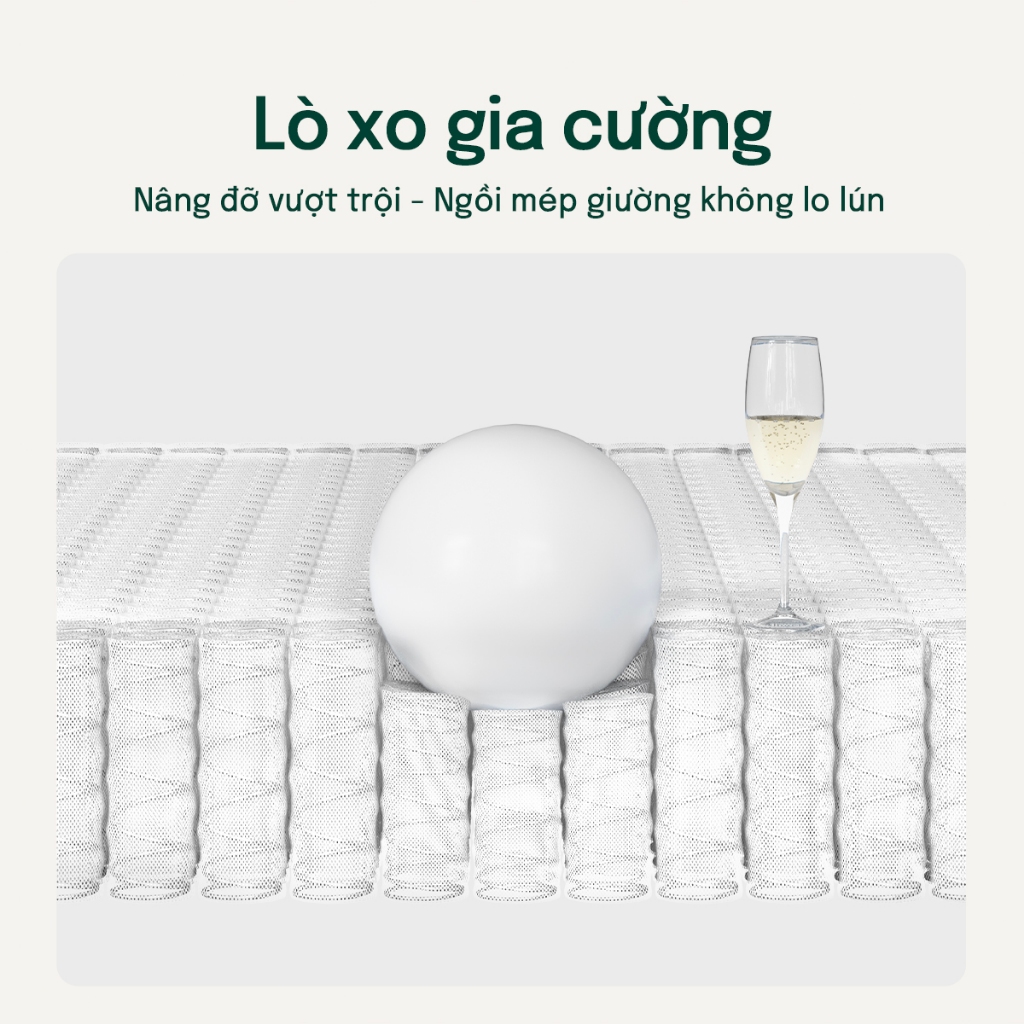 Mosswood 20cm Nệm Foam  Lò xo túi độc lập, giảm tiếng ồn, hỗ trợ cột sống | BigBuy360 - bigbuy360.vn