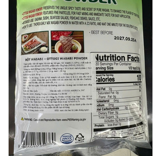 Bột mù tạt xanh hàn quốc 300g - 와사비분