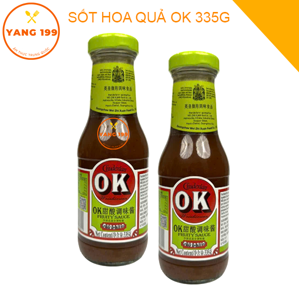 Sốt Chua Ngọt Hoa Quả OK Chai 335g, Sốt Nấu Ăn Ngon