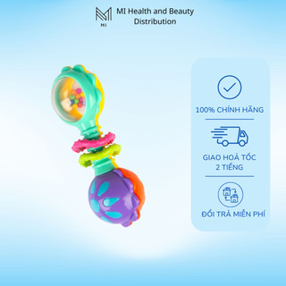 Playgro Twisting Barbell Rattle – Xúc xắc thanh barbell phát triển giác quan + gặm nướu cho bé