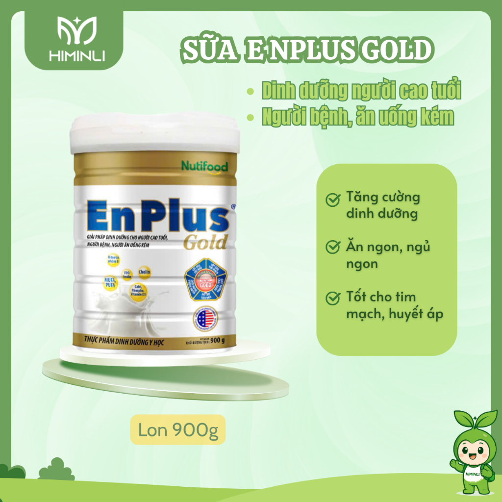 Sữa EnPlus Gold (900g) - Nutifood, Dinh Dưỡng Y Học Toàn Diện Cho Người Lớn Tuổi Himinlivietnam