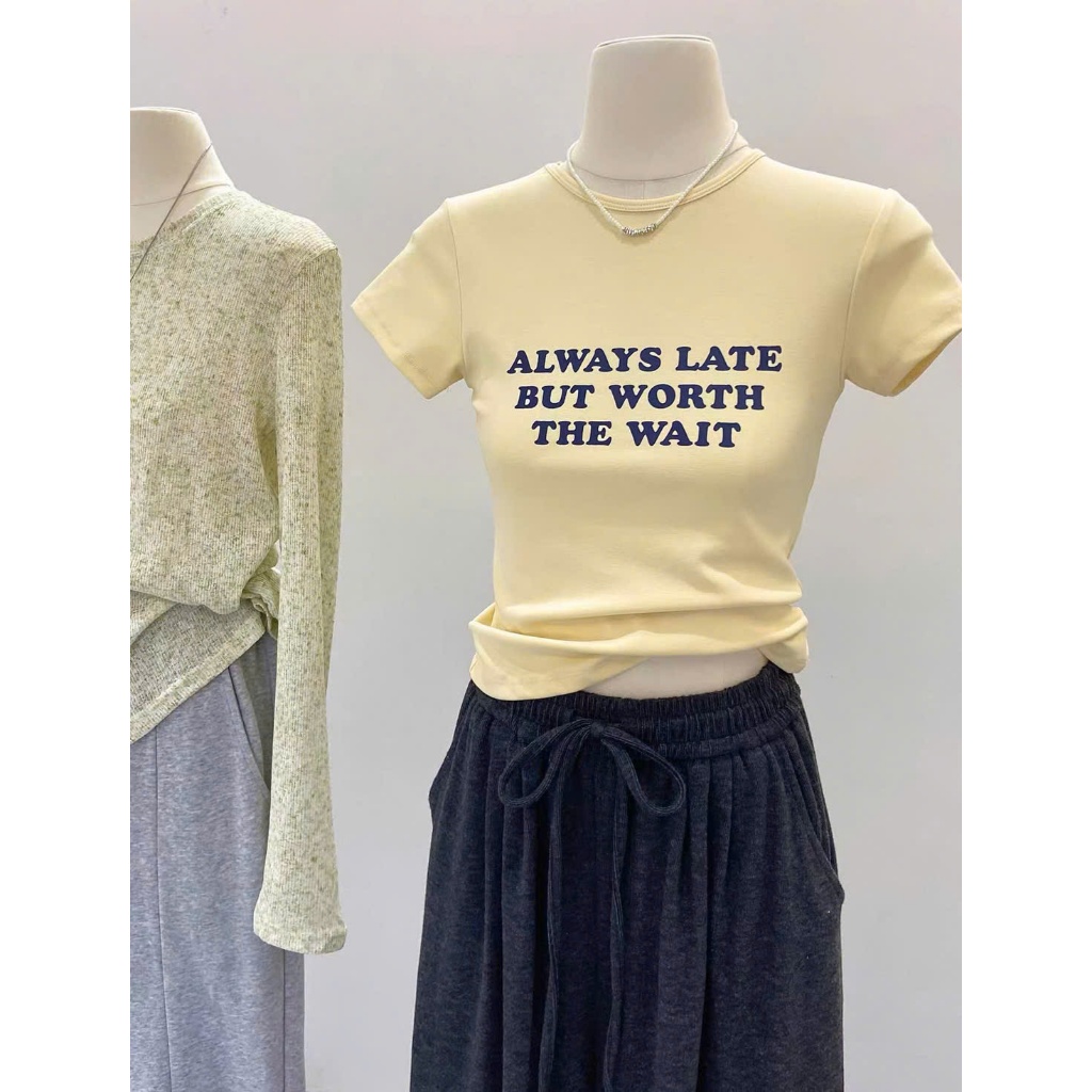 Áo thun babytee nữ ngắn tay ,áo phông form vừa màu mơ in chữ Alway cá tính chất cotton thoáng mát | BigBuy360 - bigbuy360.vn