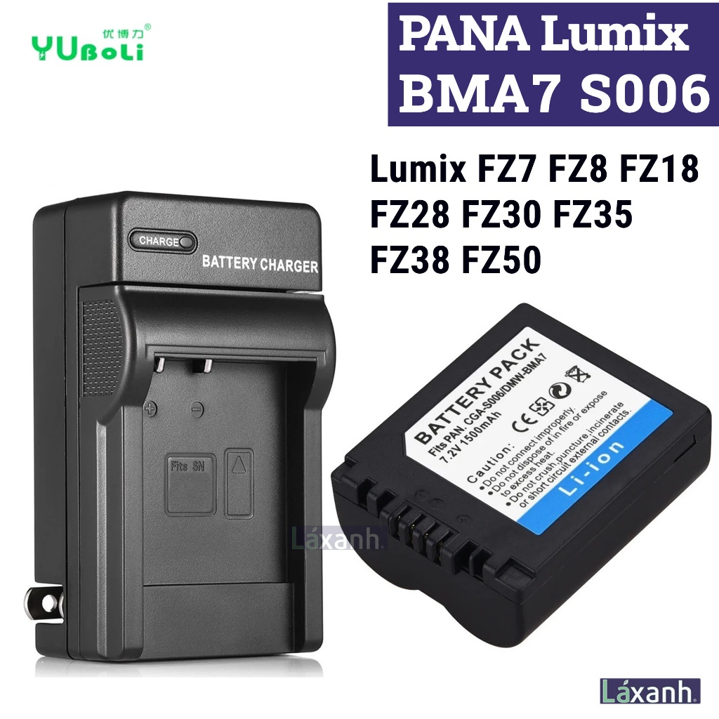 Pana Lumix BMA7 CGA-S006 | Pin và Sạc máy ảnh Pana Lumix bma7 s006 fz7 fz8 fz18 fz28 fz30 fz35 fz38 